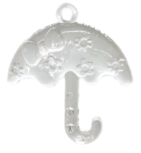 [10507] Cairel acrílico transparente paraguas x 1 un.