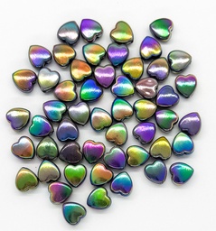 [12165] Corazón plástico negro tornasol 8mm x 10gr.