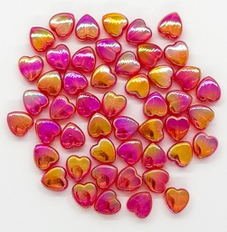 [12165] Corazón plástico rojo tornasol 8mm x 10gr.