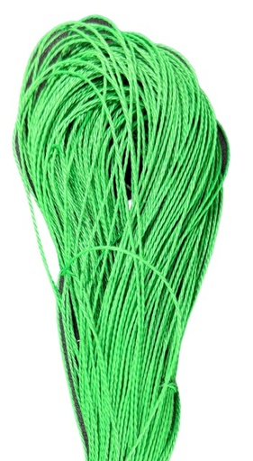 [12158] Cordón encerado 1.5mm verde x 10 mts.