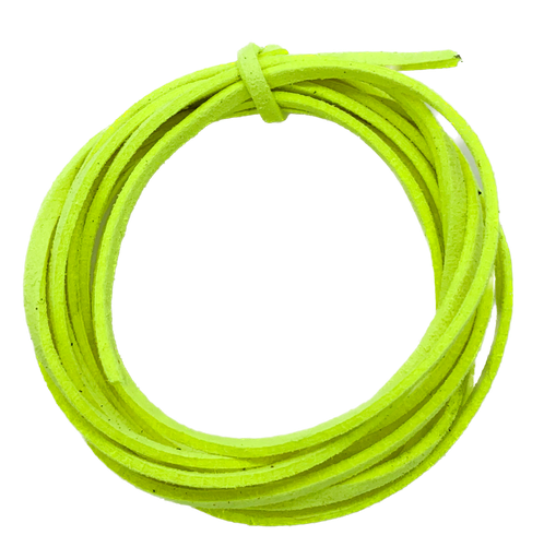 Cordón gamuza 3mm amarillo flúor