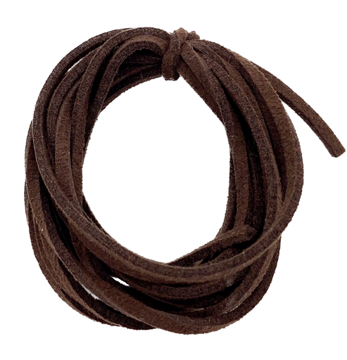 Cordón gamuza 3mm marrón oscuro
