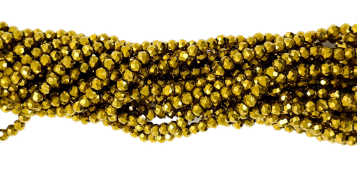 [10641] Cristal de roca 4mm dorado metalizado