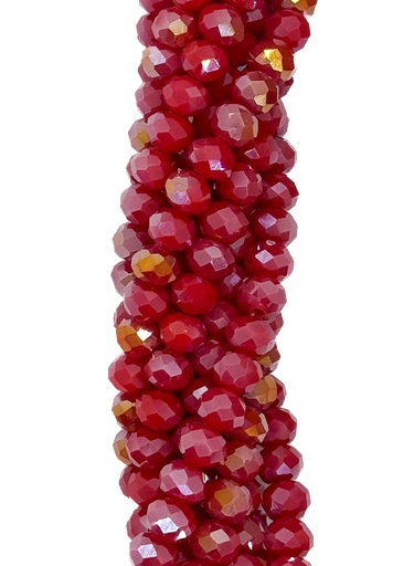 [10642] Cristal de roca 6mm rojo opaco tornasol