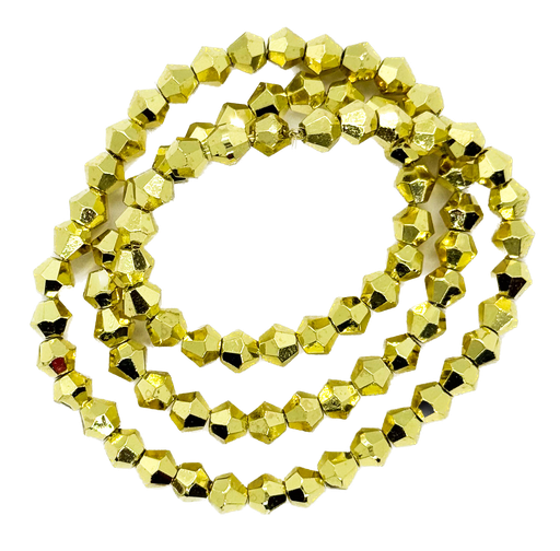 [10667] Cristal de roca bicono 4mm metaliz x tira #002