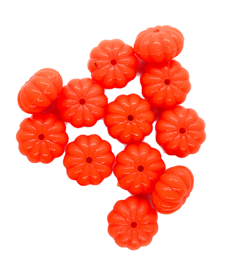 [10652] Cuenta acrílico zapallo naranja flúor x 20grs.