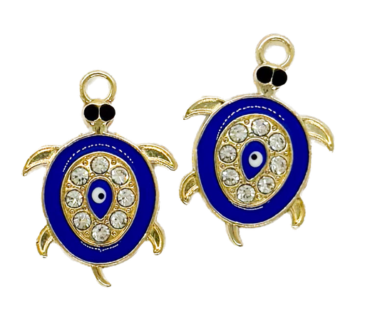 [12205] Dije fundición dorado tortuga (1) c/strass x 1 un. 