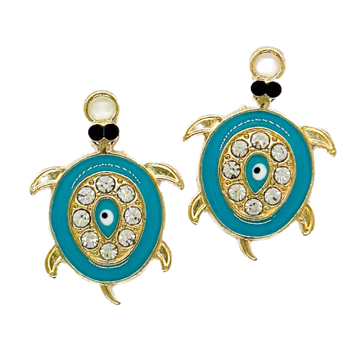 [12205] Dije fundición dorado tortuga (2) c/strass x 1 un.