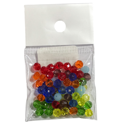 [10817] Cristal de roca 6mm 7 chakras transparente x 70un